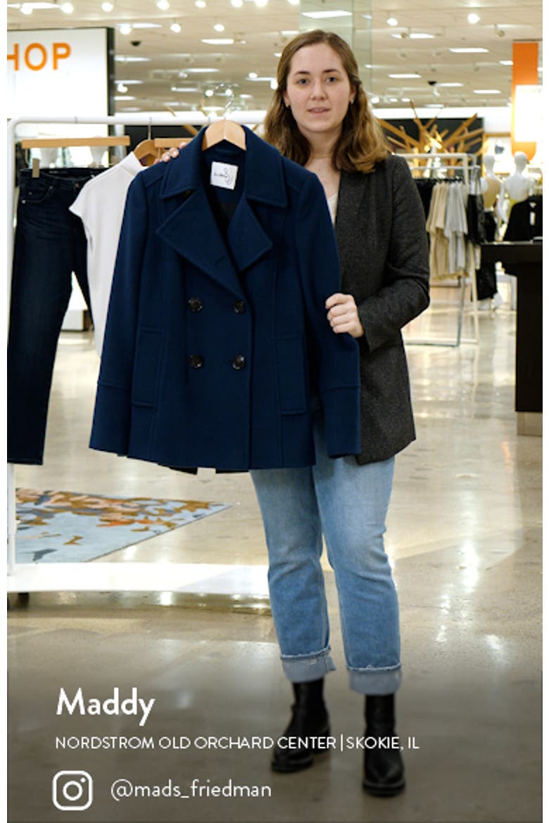 Double Breasted Wool Blend Peacoat video