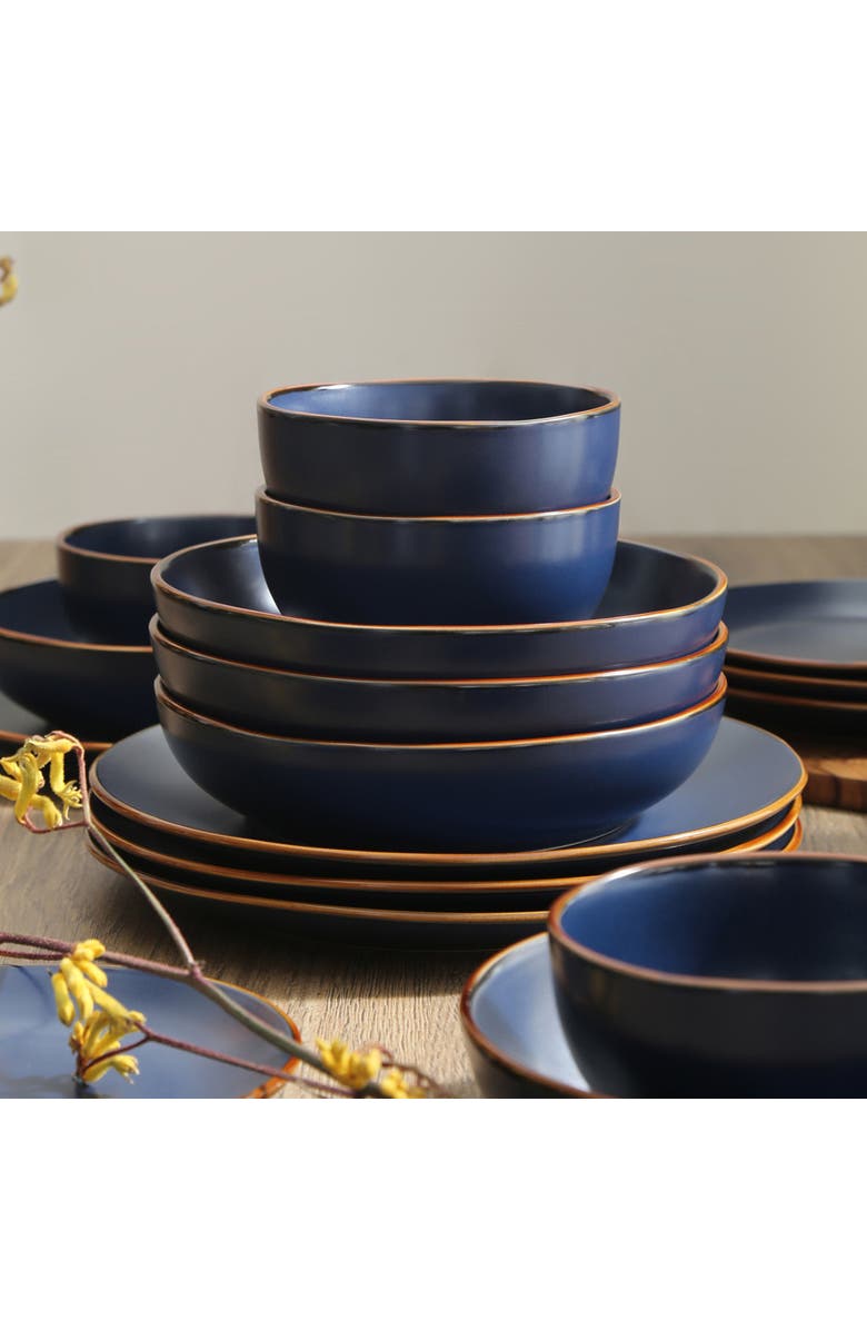 Stone Lain Brasa Stoneware 16-Piece Dinnerware Set, Alternate, color, Blue