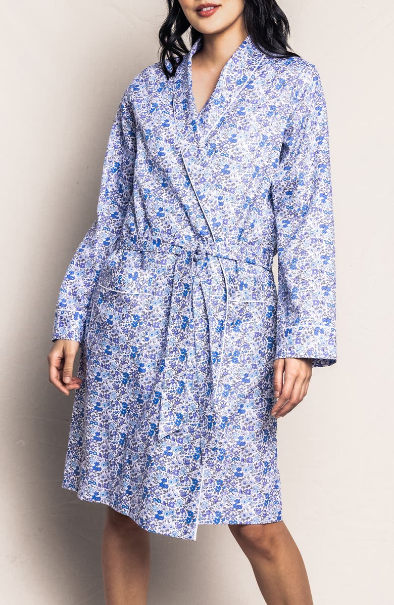 Petite Plume Fleur Dazur Cotton Robe, Main, color, 
