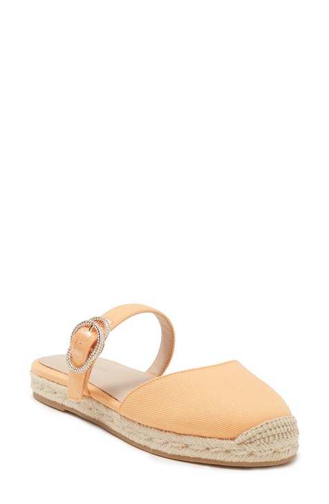 Crystal Buckle Espadrille Mule (Women)