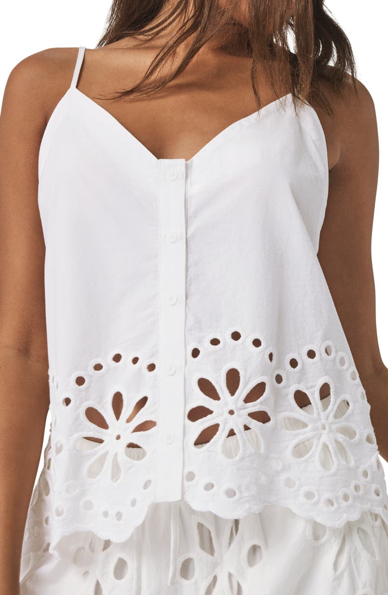 Splendid Emma Cotton Eyelet Tank, Alternate, color, White