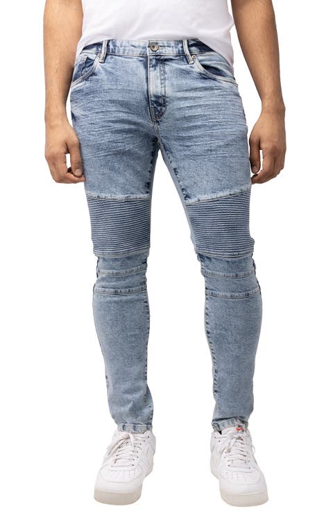 Stretch Moto Skinny Jeans