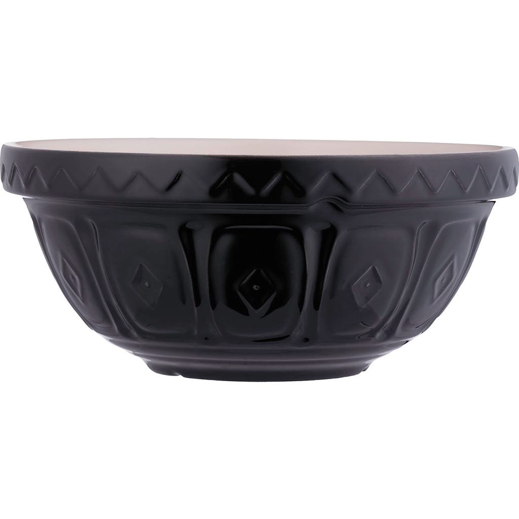 Mason Cash Color Mix Black Size 18 Mixing Bowl, 2.85 Quart In Black