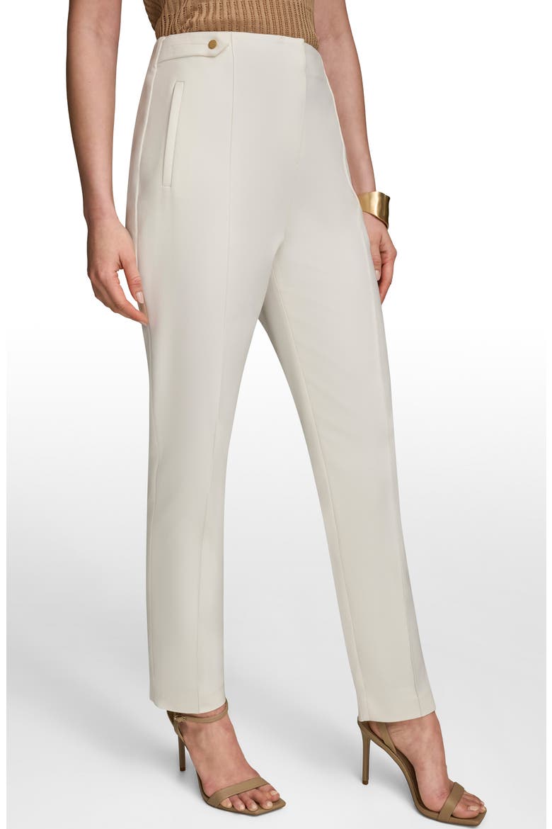 Tab Straight Leg Pants, Alternate, color, CREAM