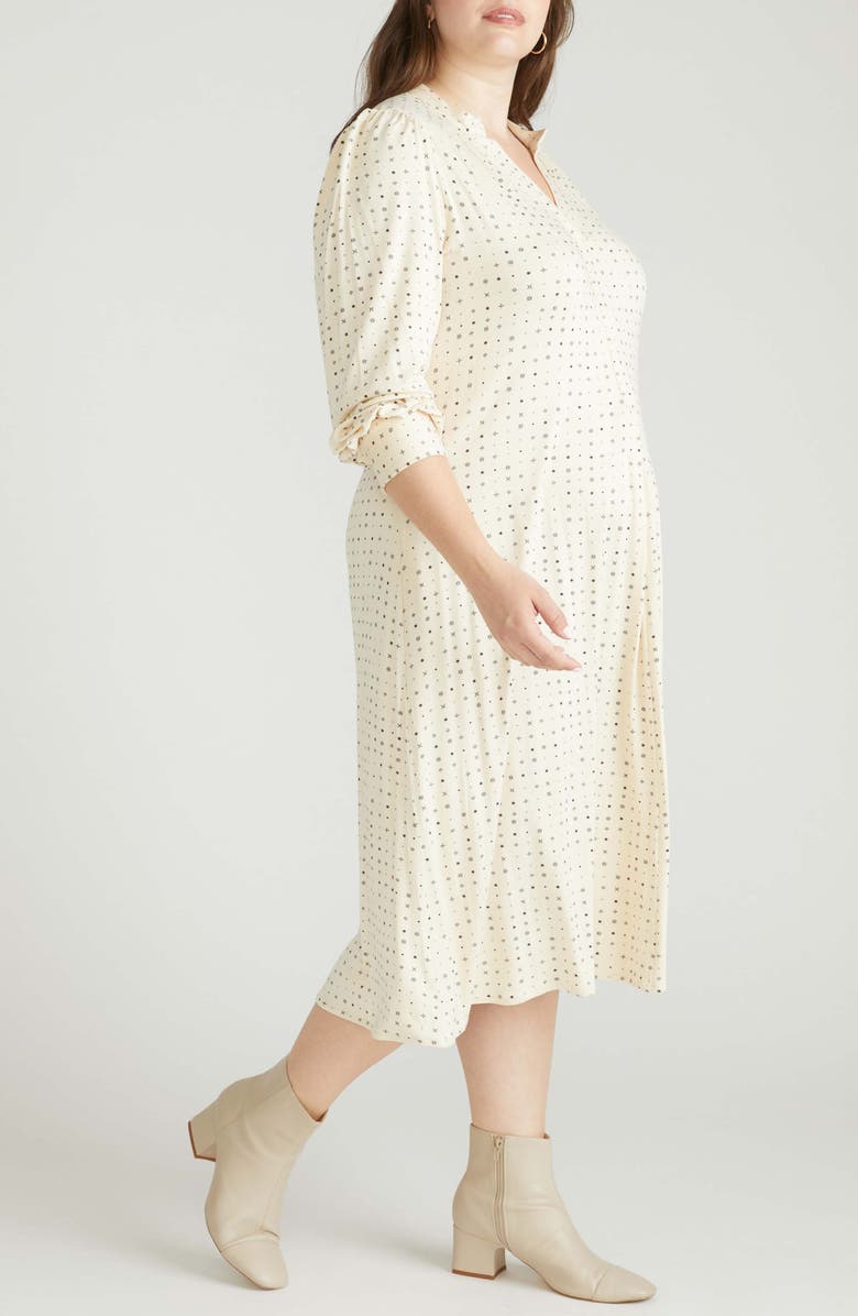 Universal Standard Liquid Long Sleeve Dress, Alternate, color, Galactic Print In Beige