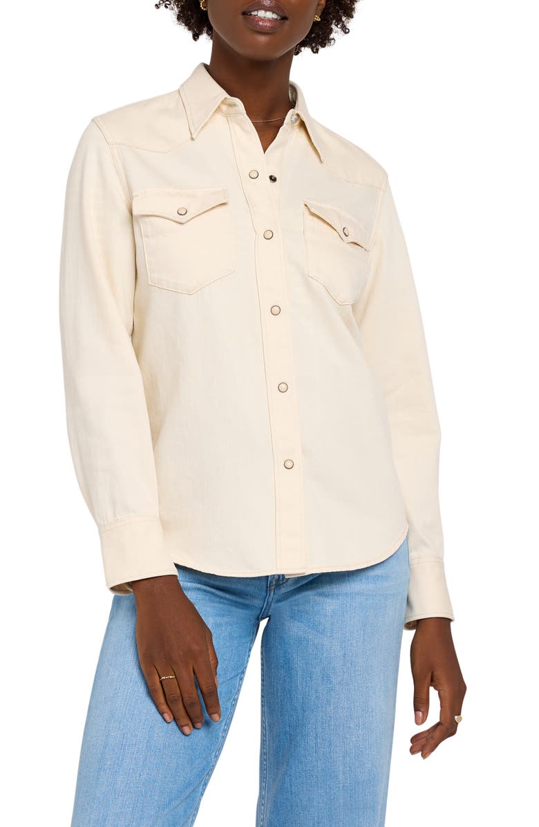 Faherty Organic Cotton Western Button-Up Shirt, Main, color, 