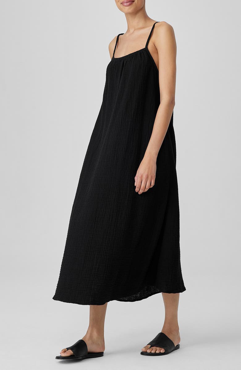 Eileen Fisher Cami Organic Cotton Gauze Dress, Alternate, color, 