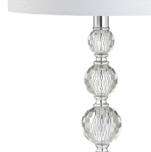 Jonathan Y Nala 28.5" Crystal Led Table Lamp, Clear/chrome In Clear