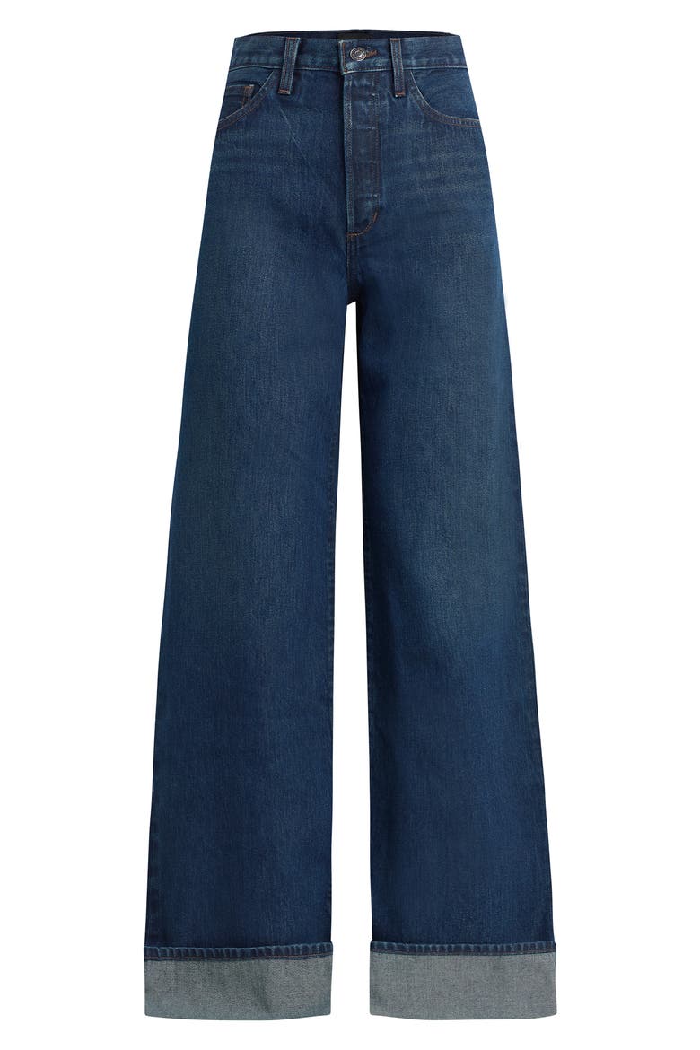 The Masha Cuffed High Waist Wide Leg Jeans, Alternate, color, BELMONT