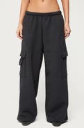 EDIKTED Wide Leg Cargo Sweatpants