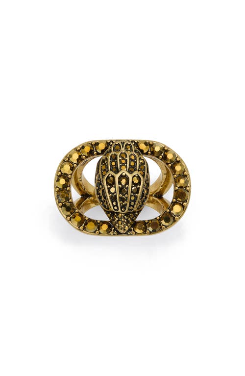 Kurt Geiger London Chelsea Eagle Cutout Ring In Gold