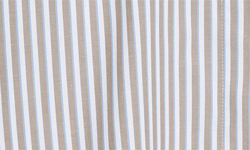 Max Mara Risors Stripe Stretch Poplin Button-up Shirt In White