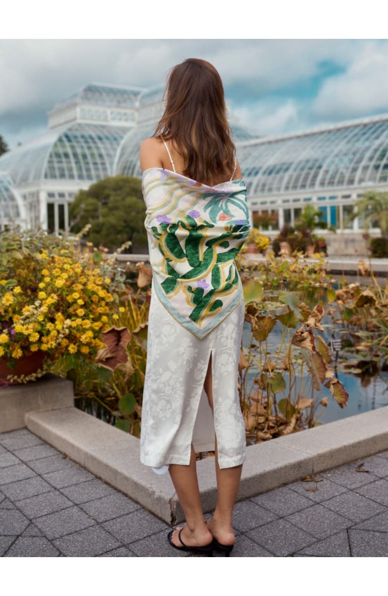 Lost Pattern "Ethereal Mirage" Large Silk Scarf, Alternate, color, Pastel