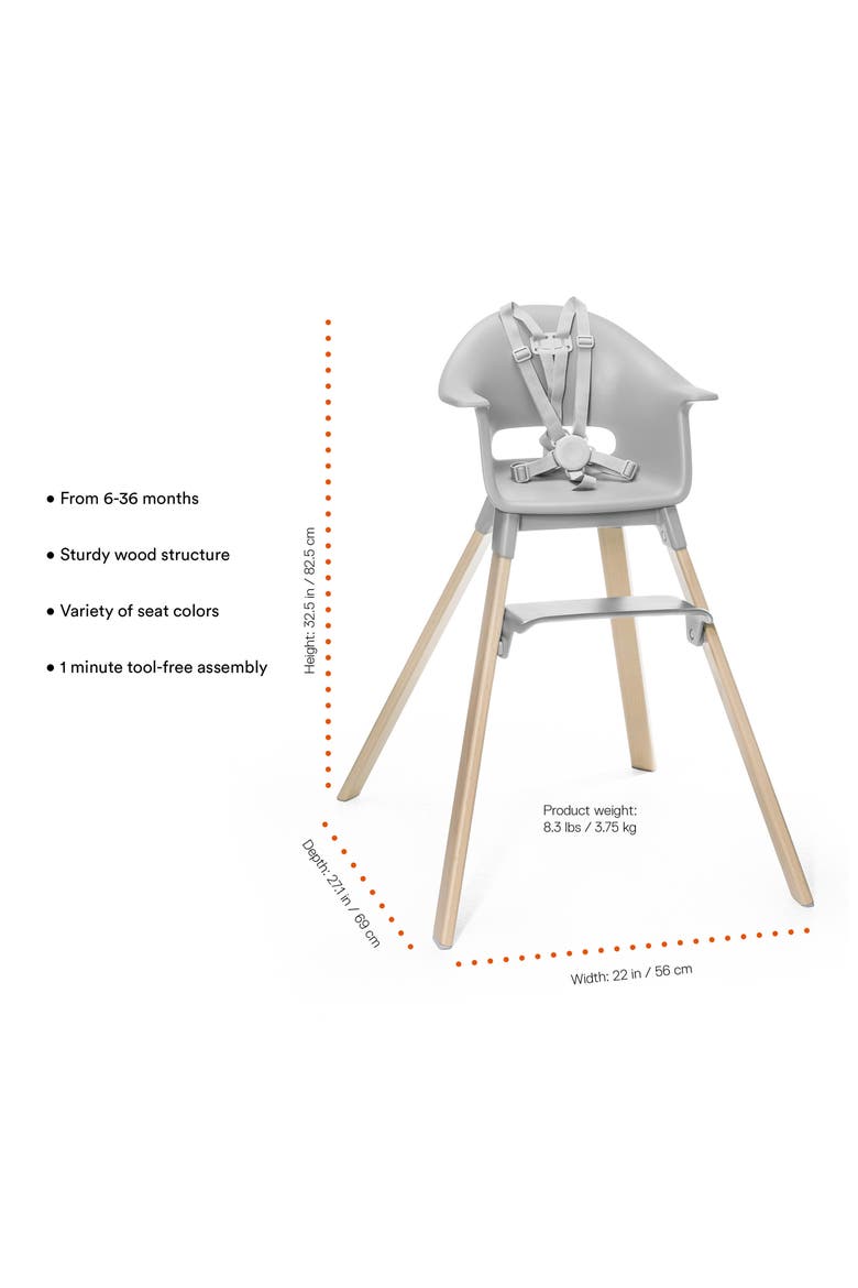 Clikk Highchair, Alternate, color, CLOUD GREY
