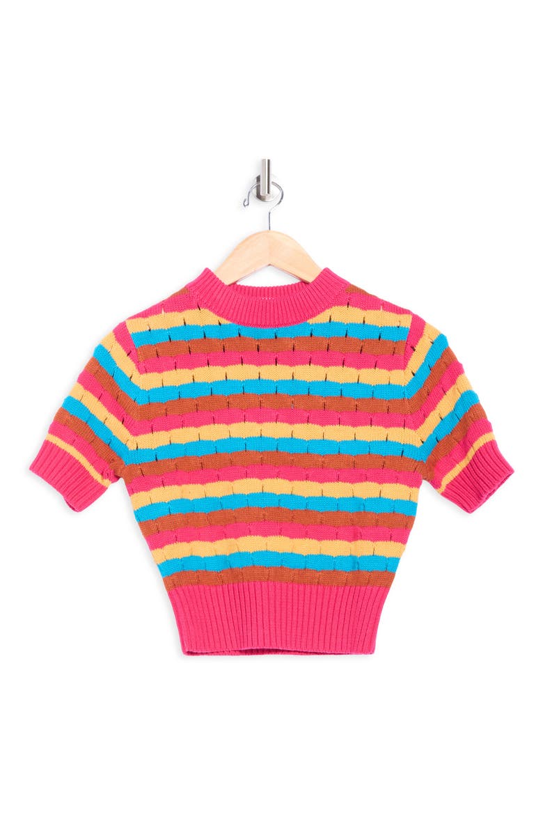 The Mock 10 Stripe Sweater, Alternate, color, LAZER BEAM