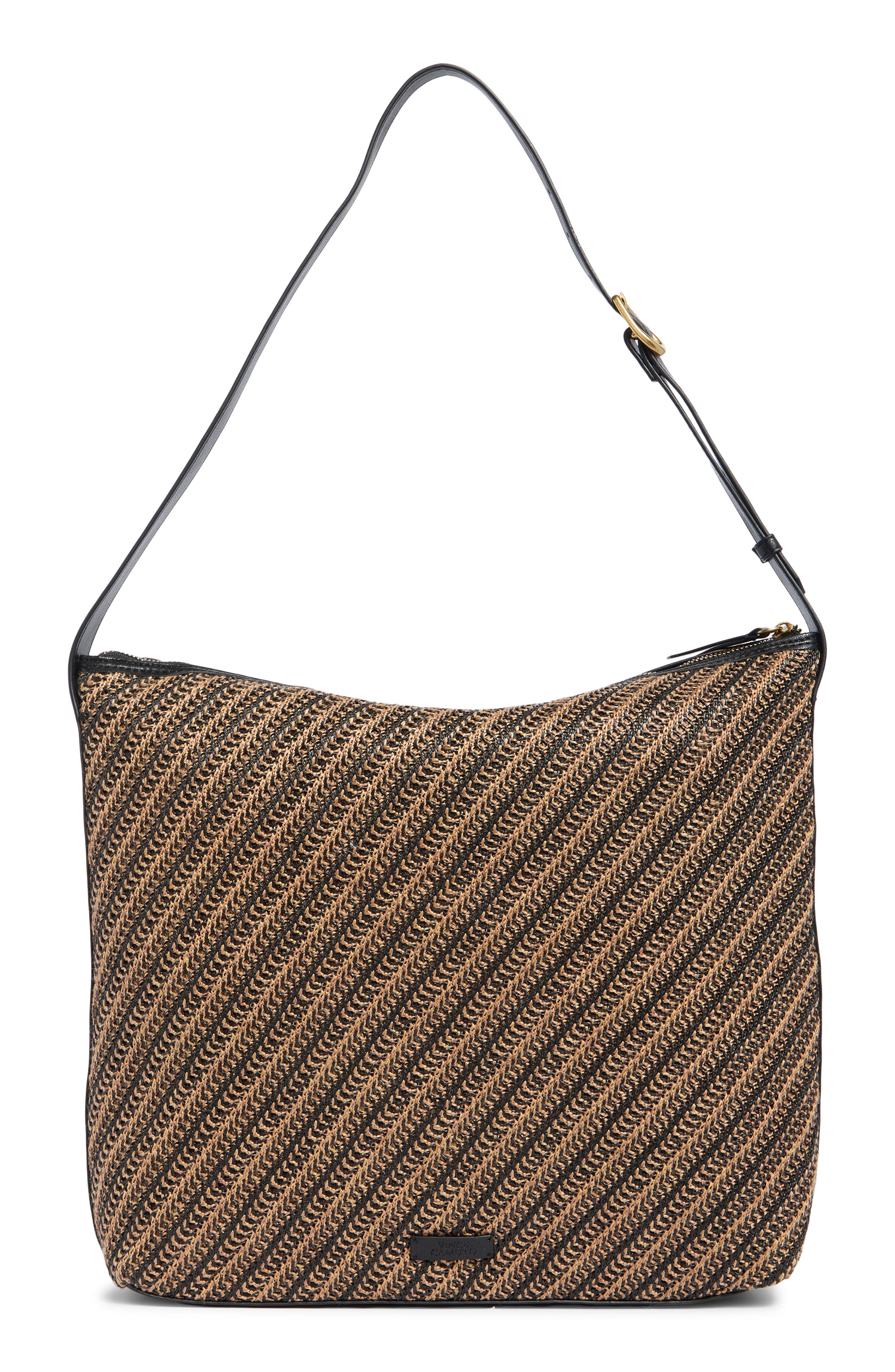 Vince Camuto Paula Shoulder Bag, Alternate, color, Black Natural