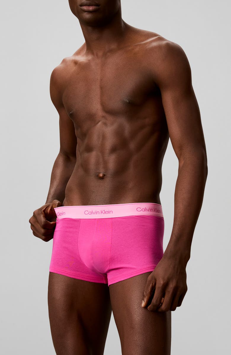 Calvin Klein Assorted 5-Pack Pride Low Rise Cotton Trunks, Alternate, color, Grn/Orng/Golden/Blue/Orchid