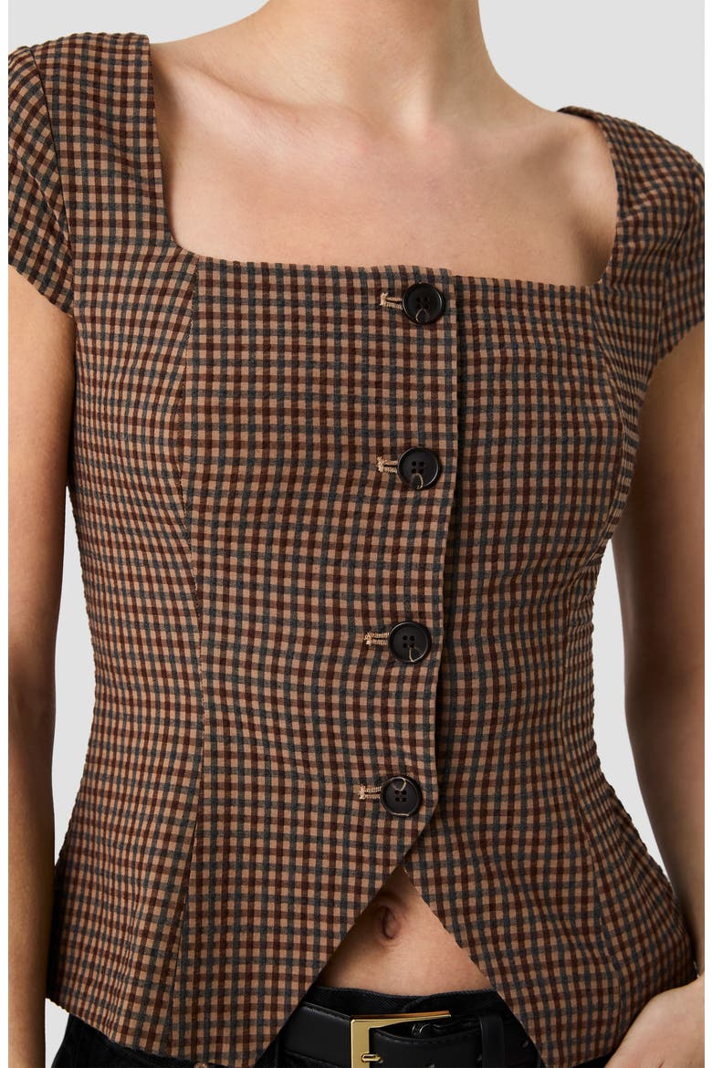 Diana Textured Gingham Top, Alternate, color, DIANA TEXTURED GINGHAM