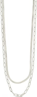Sterling Forever Brinley Layered Chain Necklace