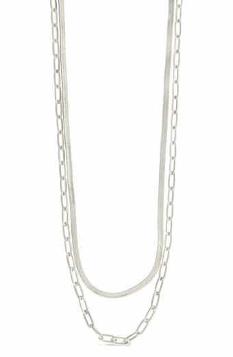 Sterling Forever Brinley Layered Chain Necklace