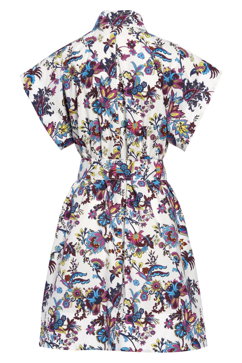 Floral Print Cotton Poplin Shirtdress, Alternate, color, ABELIA PRINT