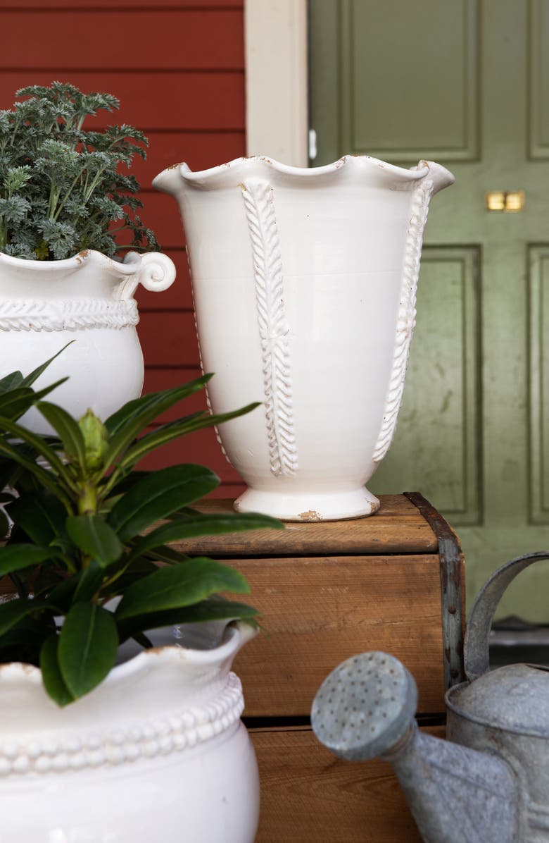 VIETRI Rustic Garden Linen Tall Vines Planter, Alternate, color,