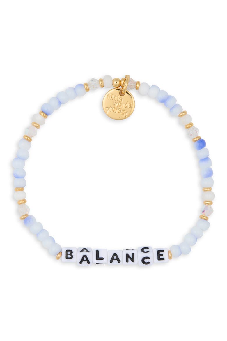 Cotton Clouds Balance Stretch Bracelet, Main, color, BLUE/MULTI
