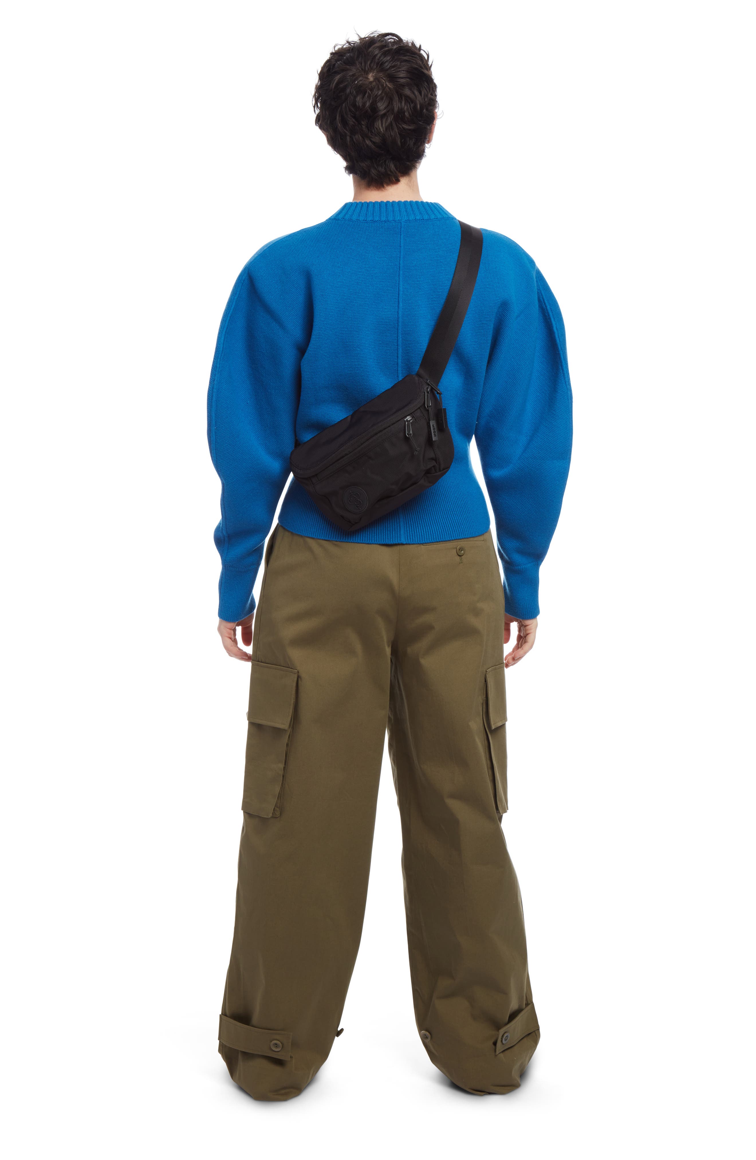 Baboon to the Moon Core Water Resistant Nylon Belt Bag, Alternate, color, Black