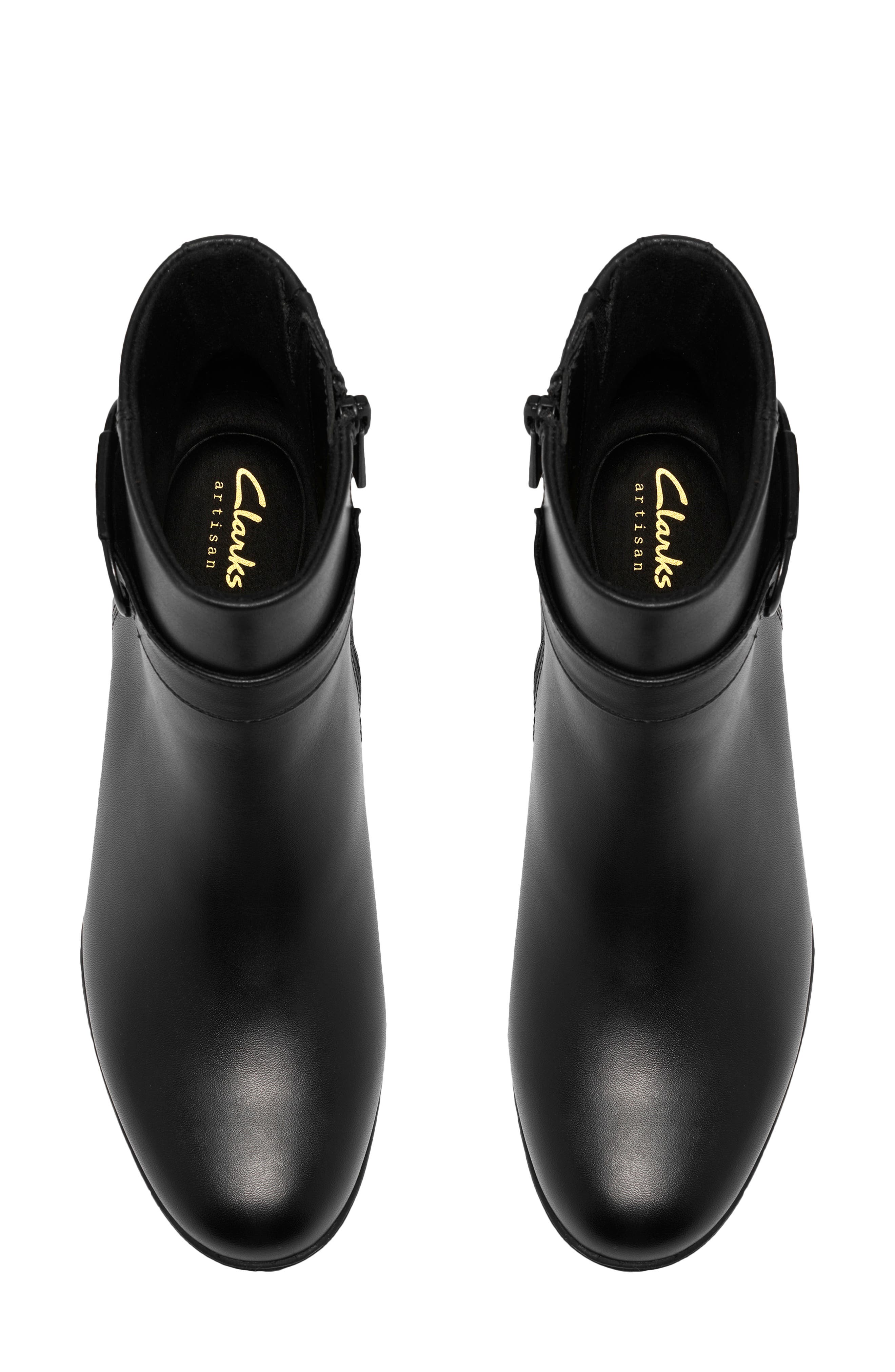 Shaya Style Waterproof Leather Bootie, Alternate, color, BLACK WATERPROOF