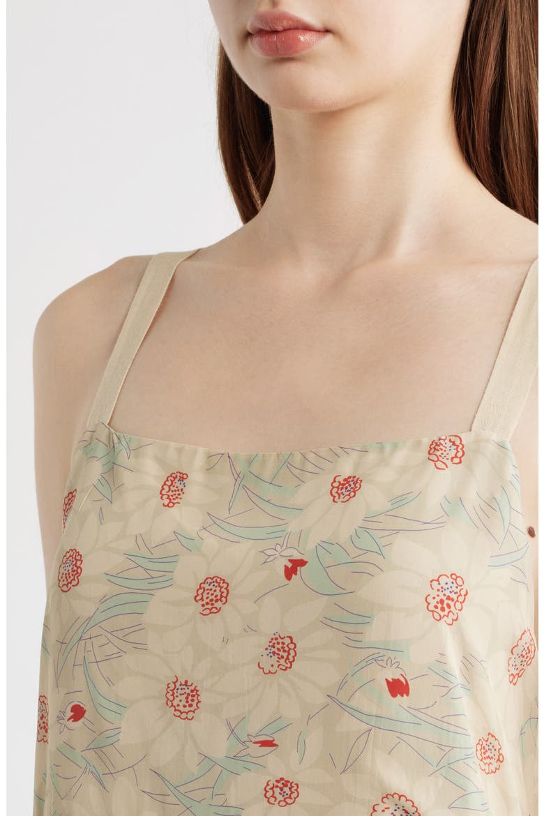 The Sunroom Sleeveless Slipdress, Alternate, color, CHAMPAGNE SCATTERED BLOOM
