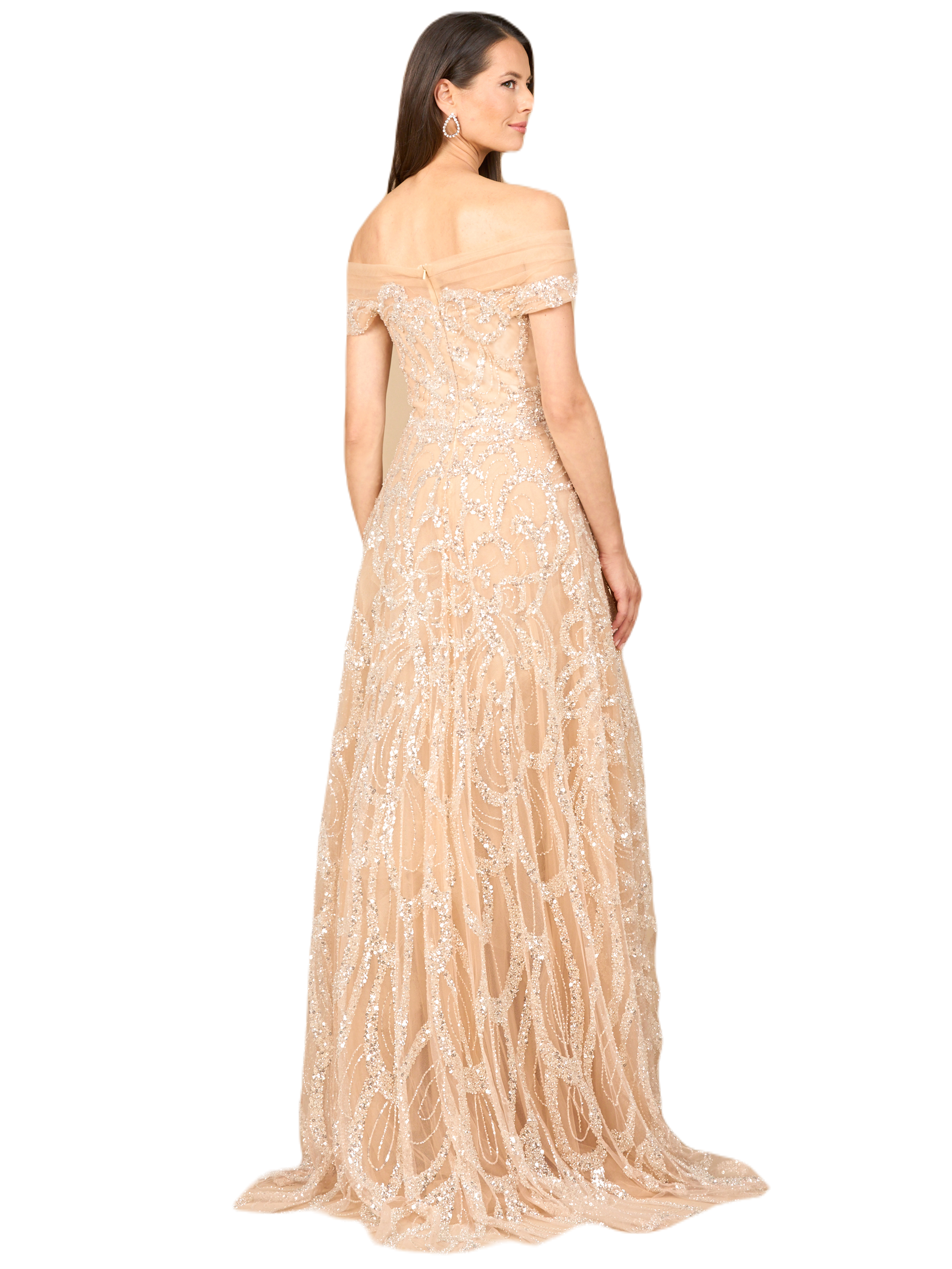 Off Shoulder A-line Gown - image 2