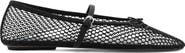 MANGO Buckle Strap Fishnet Ballet Flat