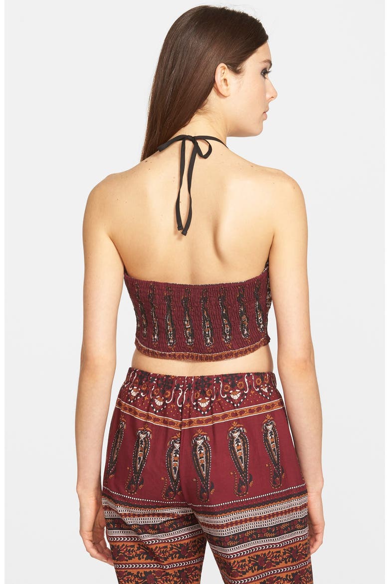 Gauzy Wide Leg Pants, Alternate, color, BURGUNDY