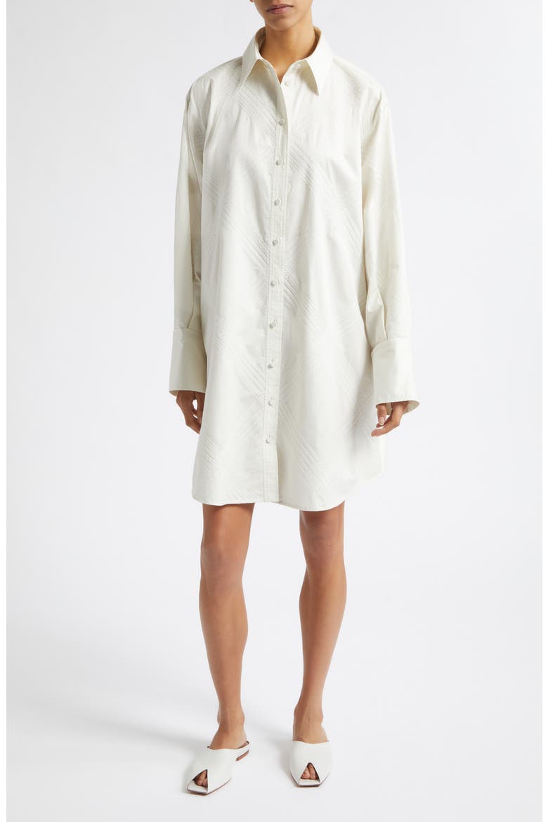 Piper Long Sleeve Shirtdress, Main, color, BONE/ BONE