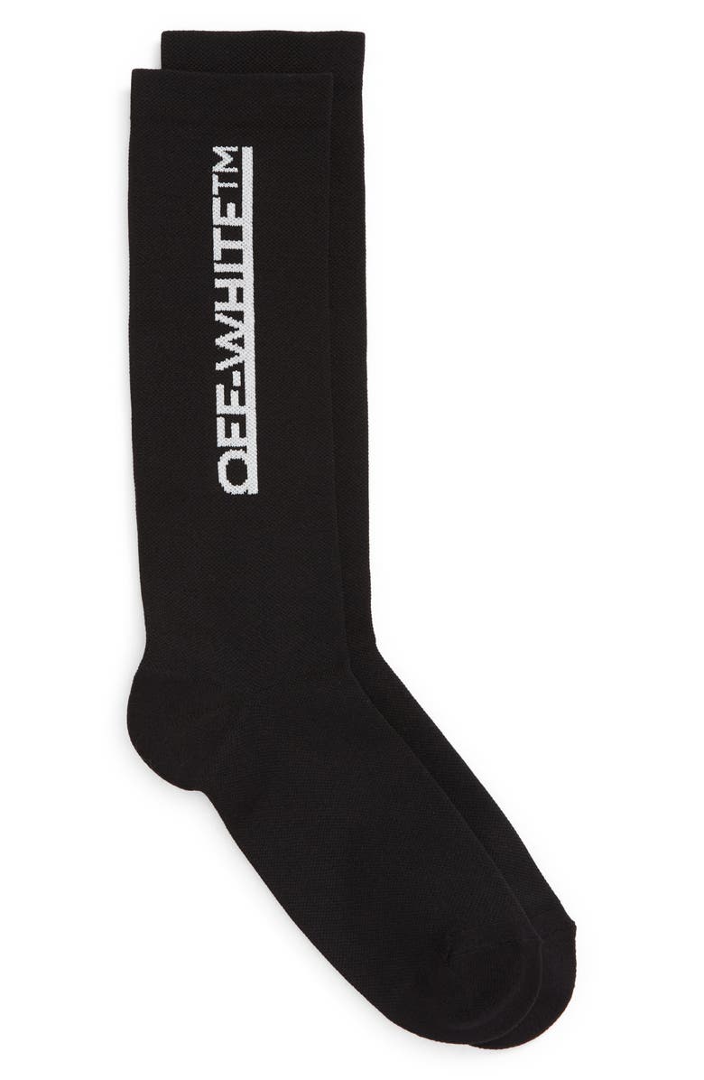 Off-White Intarsia Logo Socks, Main, color,