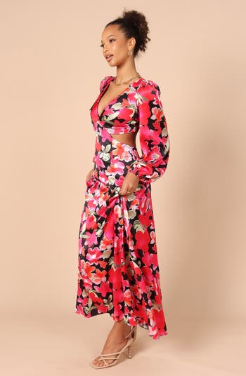 Teena Long Sleeve Cutout Maxi Dress