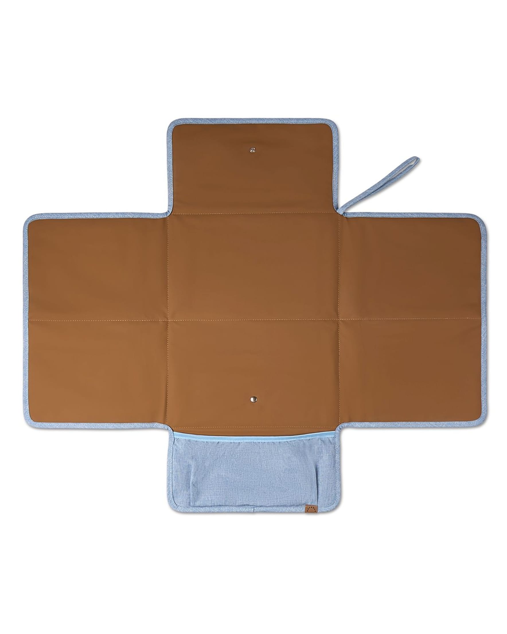 MiniMoi Quilted Diaper Changing Clutch Purse, Alternate, color, Blue