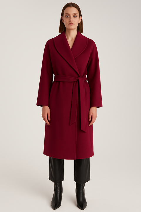 Cashmere Hooded Long Coat