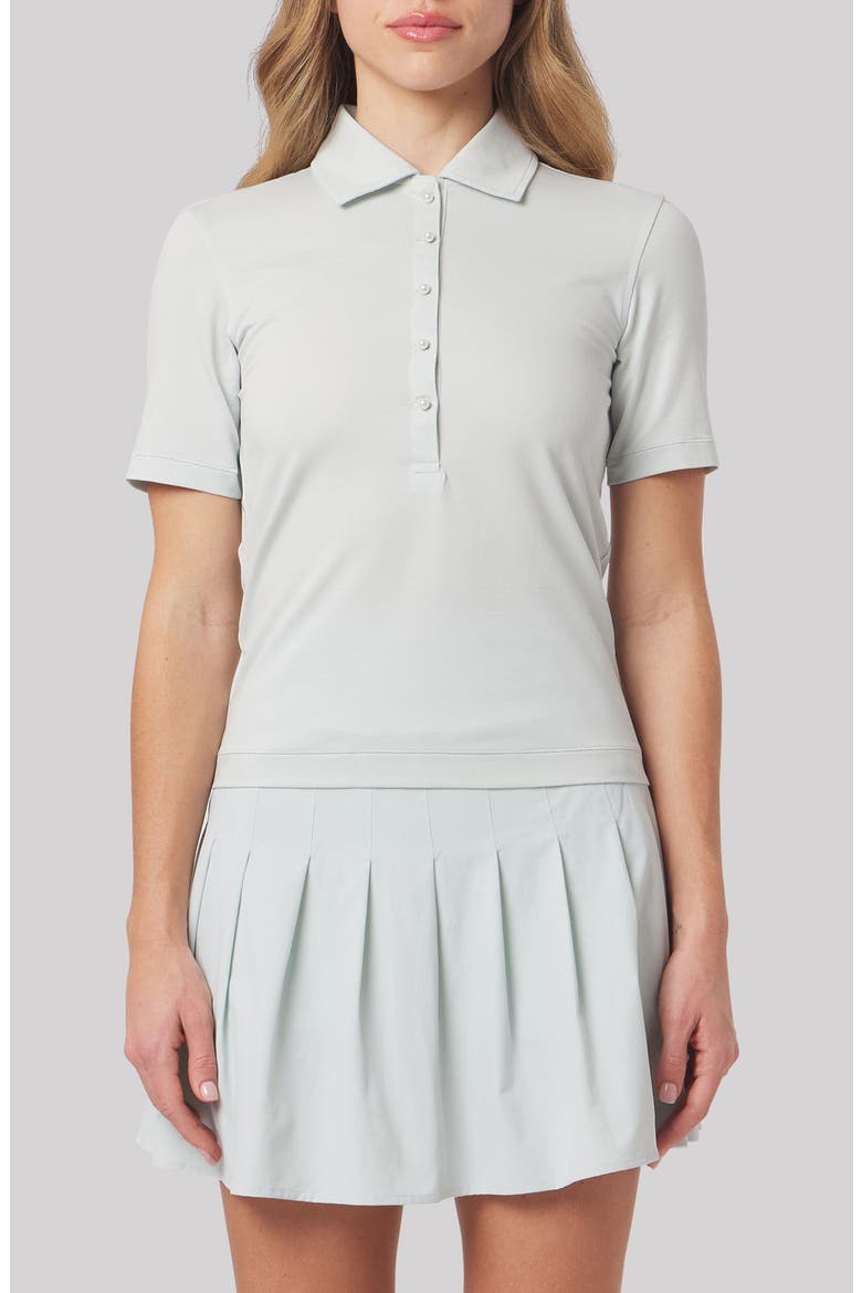 Suki Cotton Blend Polo, Main, color, PORCELAIN BLUE