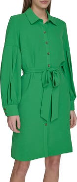 Calvin Klein Long Sleeve Gauze Shirtdress