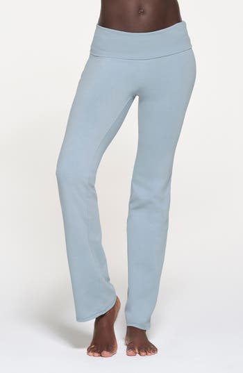 Skims Foldover Bootcut Leggings In Blue