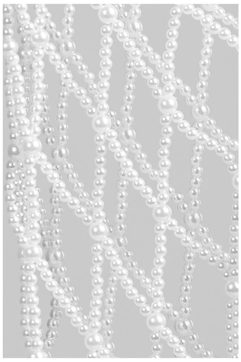 Faux Pearl Top, Alternate, color, WHITE