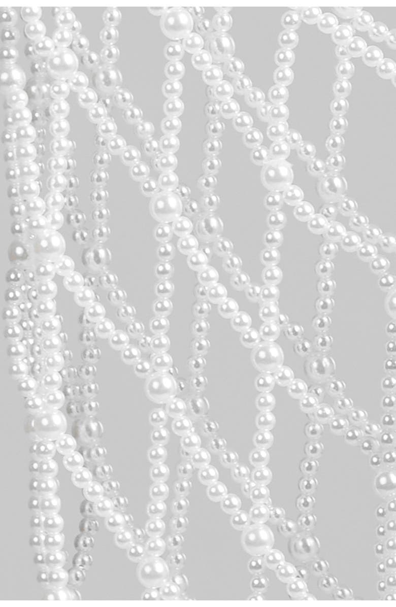 SAACHI Faux Pearl Top, Alternate, color, White