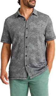 Tommy Bahama Costa Wave Twilight Canopy Seersucker Stripe IslandZone® Short Sleeve Button-Up Shirt