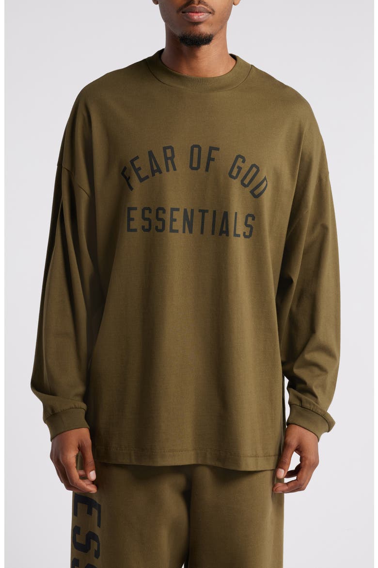 Gender Inclusive Oversize Cotton Logo Graphic T-Shirt, Main, color, OLIVE