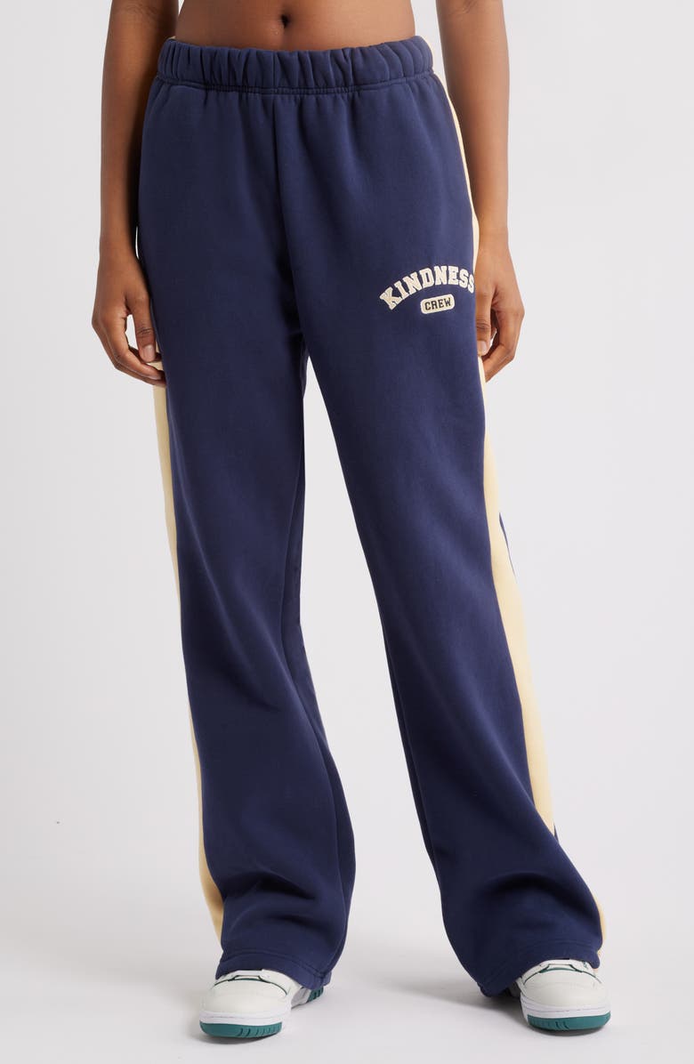 THE MAYFAIR GROUP Kindness Crew Wide Leg Sweatpants, Main, color, 