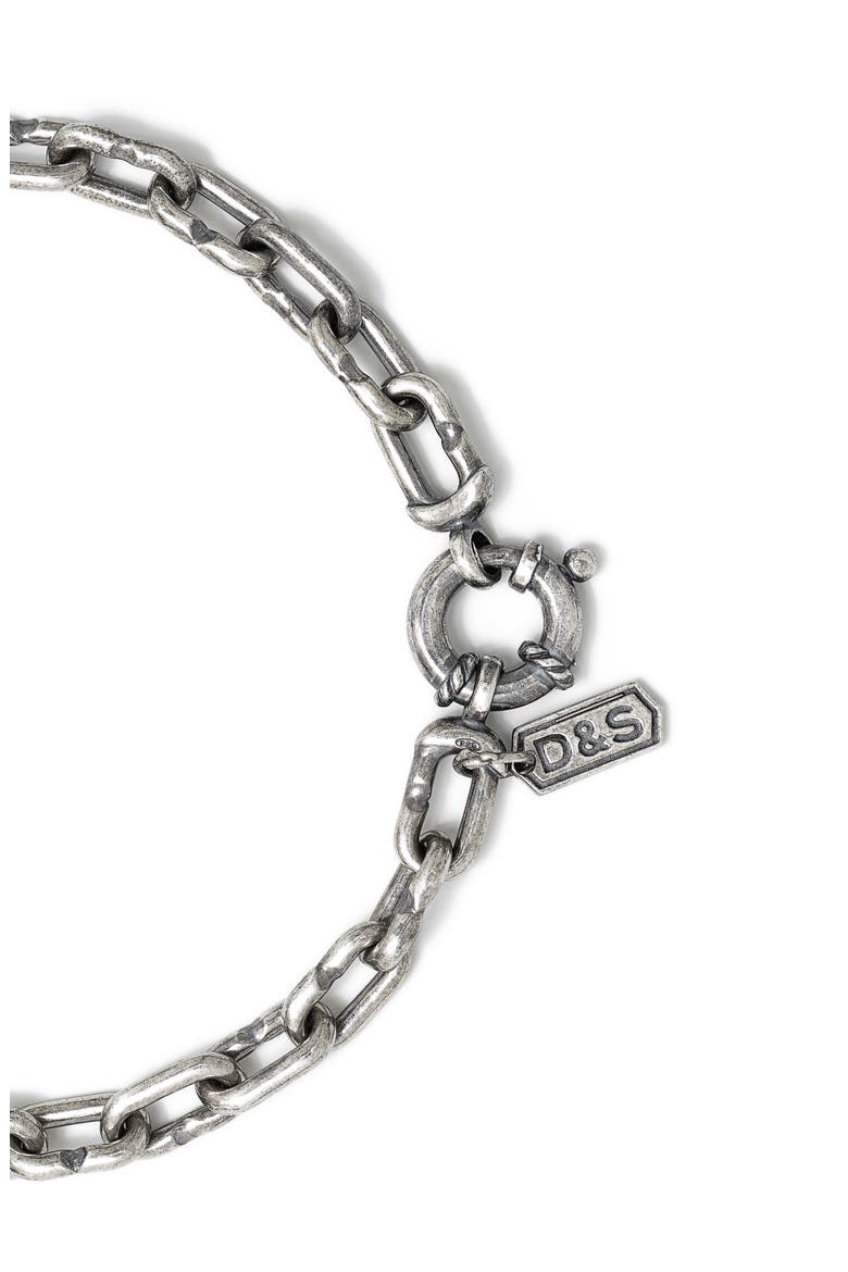 Men's Sterling Silver Lock Chain Bracelet, Alternate, color, SILVER