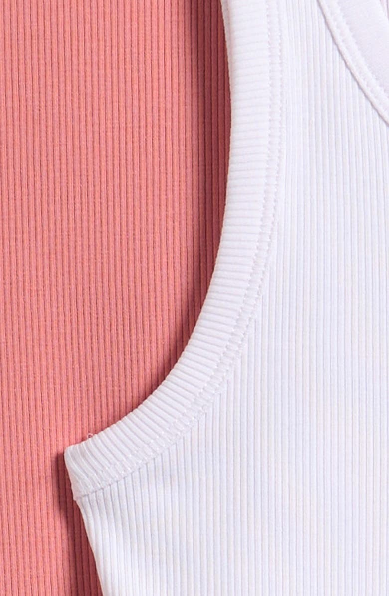 Reiss Kids' Violet Assorted 3-Pack Stretch Cotton Rib Tanks, Alternate, color, Multi/White