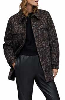 AllSaints Jessa Leppo Abstract Leopard Print Jacket
