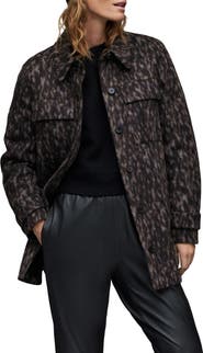 AllSaints Jessa Leppo Abstract Leopard Print Jacket